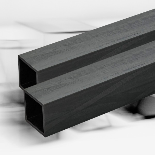 Carbon Vierkantrohr fasergekreuzte Lagen und Pultrusion 30x30mm