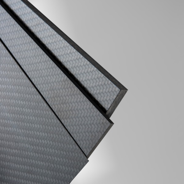 Carbon Platte CFK Platte seidenmatt beidseitig Gewebeprepreg Epoxyharz